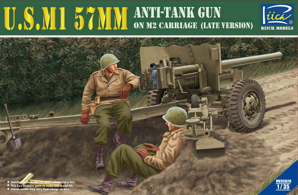 U.S.M1 57mm Anti-tank Gun on M2 carriage (Late Version)