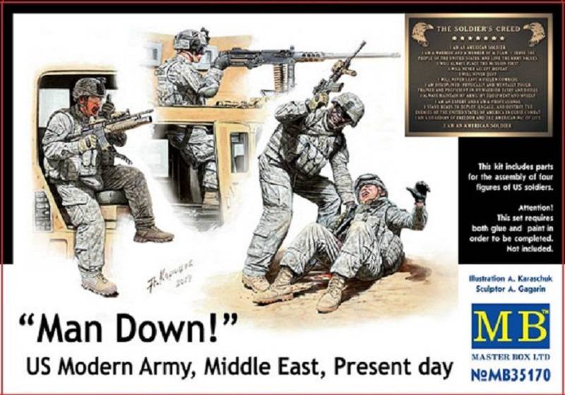 Man Down! US Modern Army, Middle East, Present day