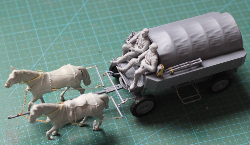 HF.7 Stahlfeldwagen (German Horse drawn Wagon + 2 figures) – Image 8