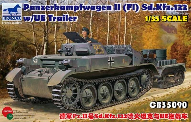Panzerkampfwagen II (Fl) Sd.Kfz. 122 w/UE Trailer
