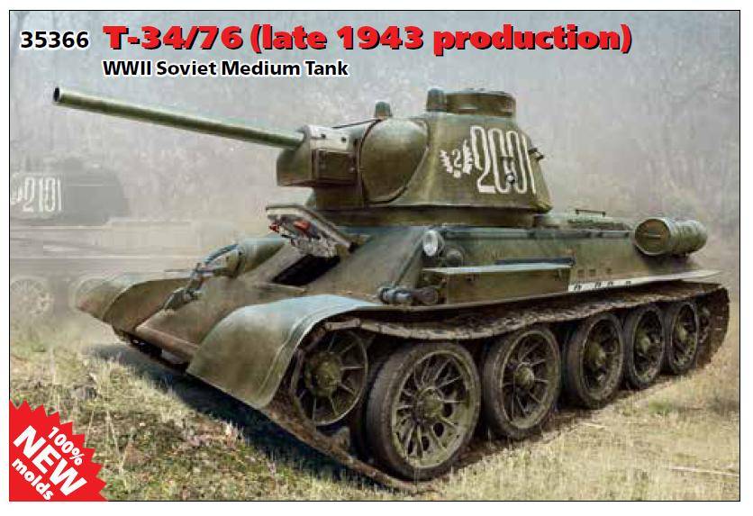 Russian T-34/76 (late 1943 production) WWII Soviet Medium Tank