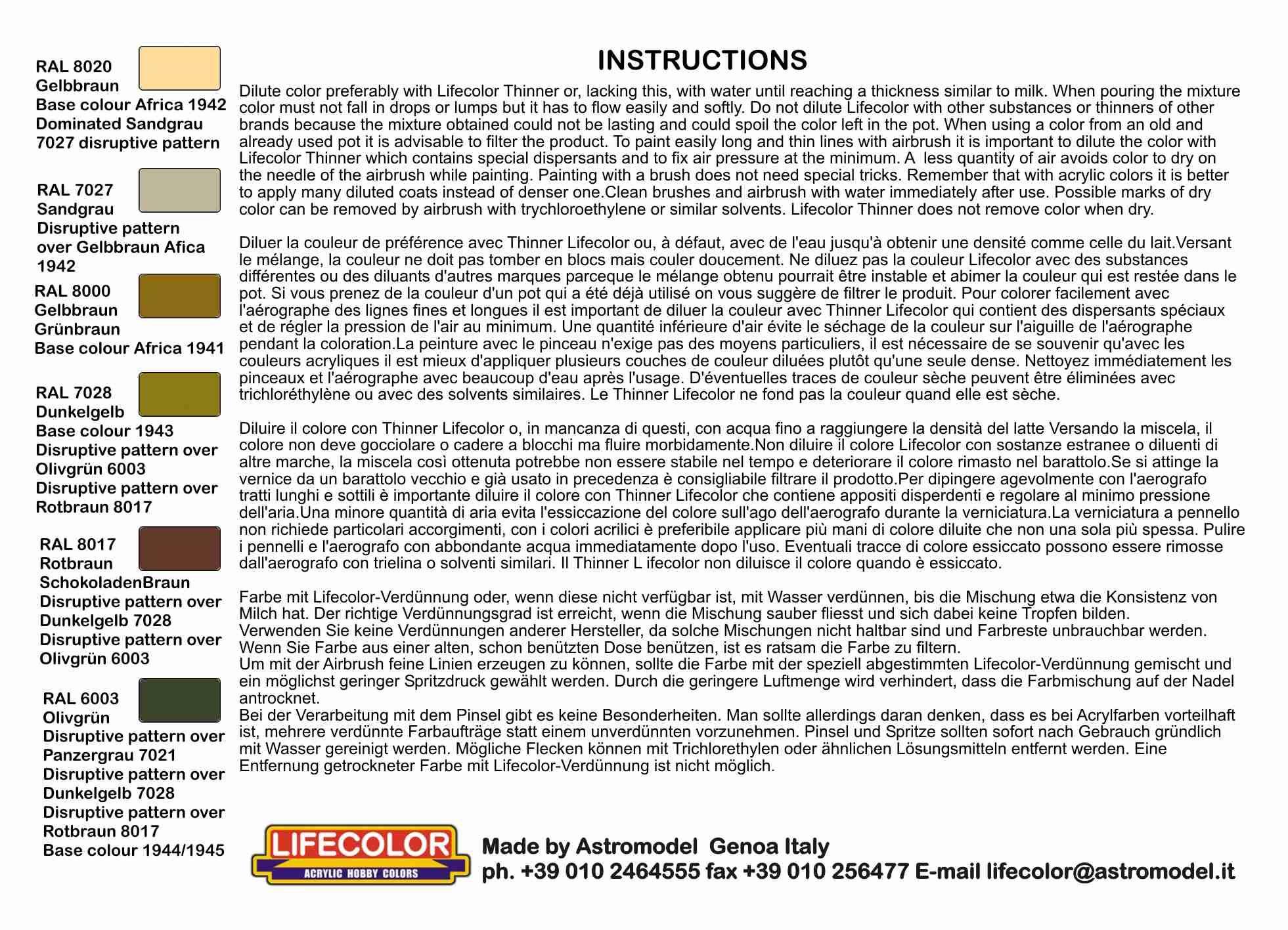 GERMAN WWII TANKS SET1 6x 22ml acrylic colours – Image 2