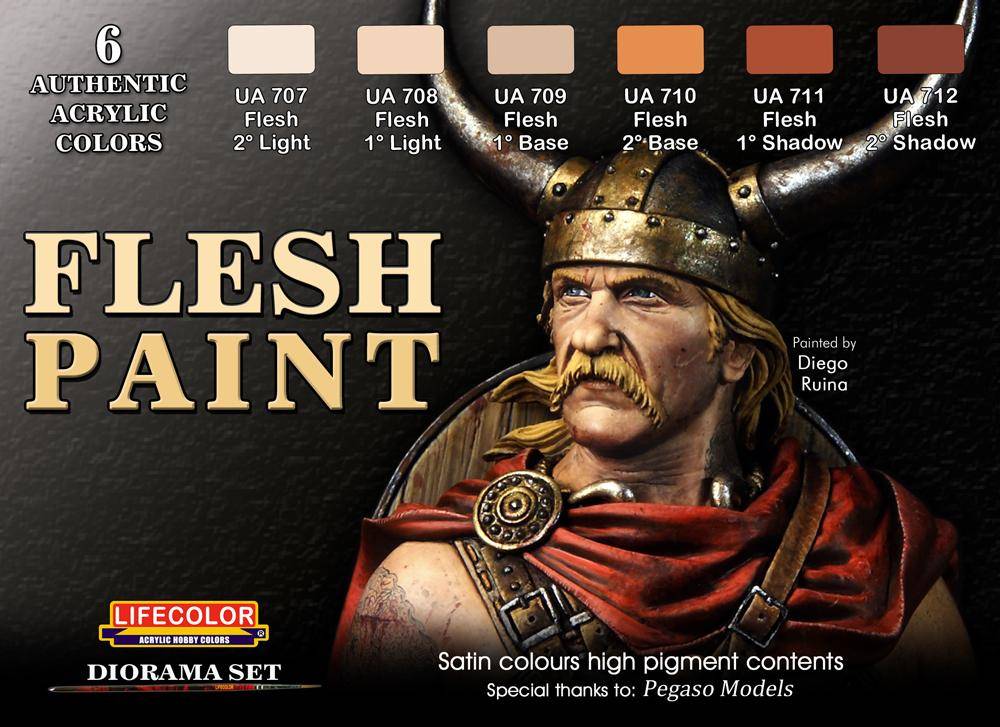 FLESH PAINT SET 6x 22ml acrylic colours
