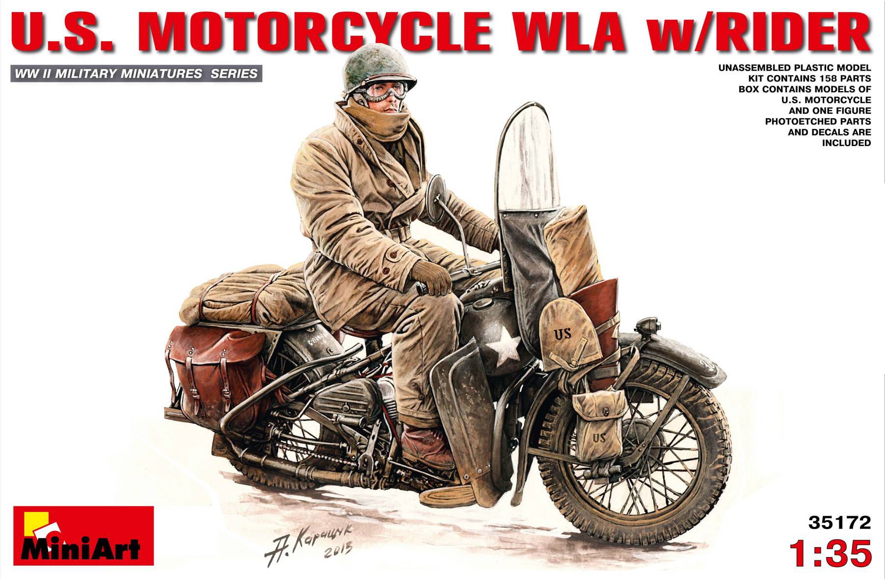 U.S. MOTORCYCLE WLA w/RIDER