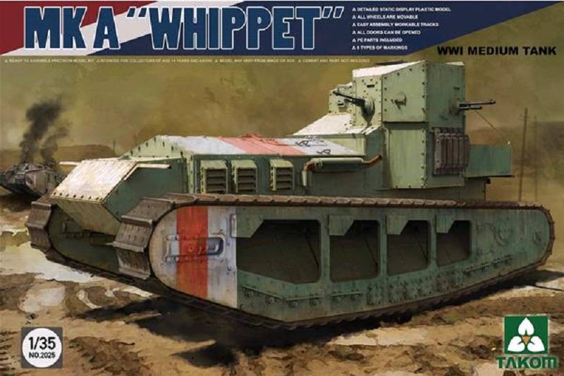 Whippet Mk A char moyen de la Première Guerre mondiale