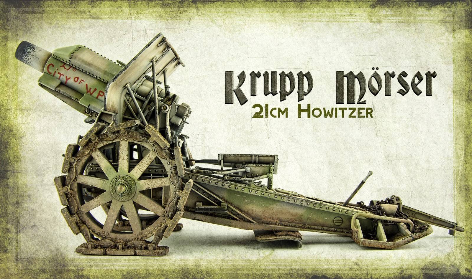 WWI/ WWII GERMAN Krupp 21cm Mörser 10/16 – Image 2