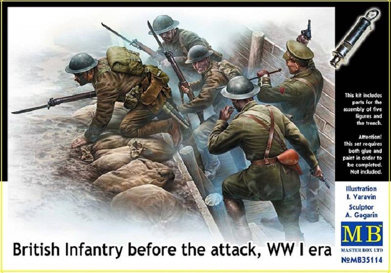 British Infantry before the attack WWI era
