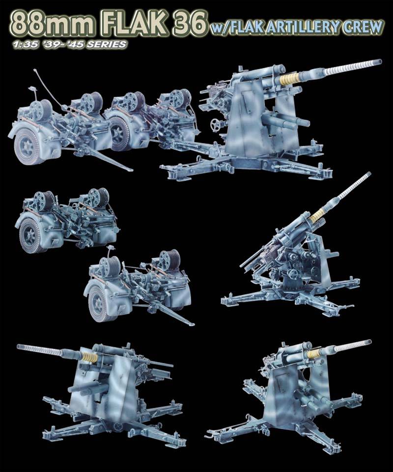 German 88mm Flak 36 with Flak Artillery Crew – Image 3