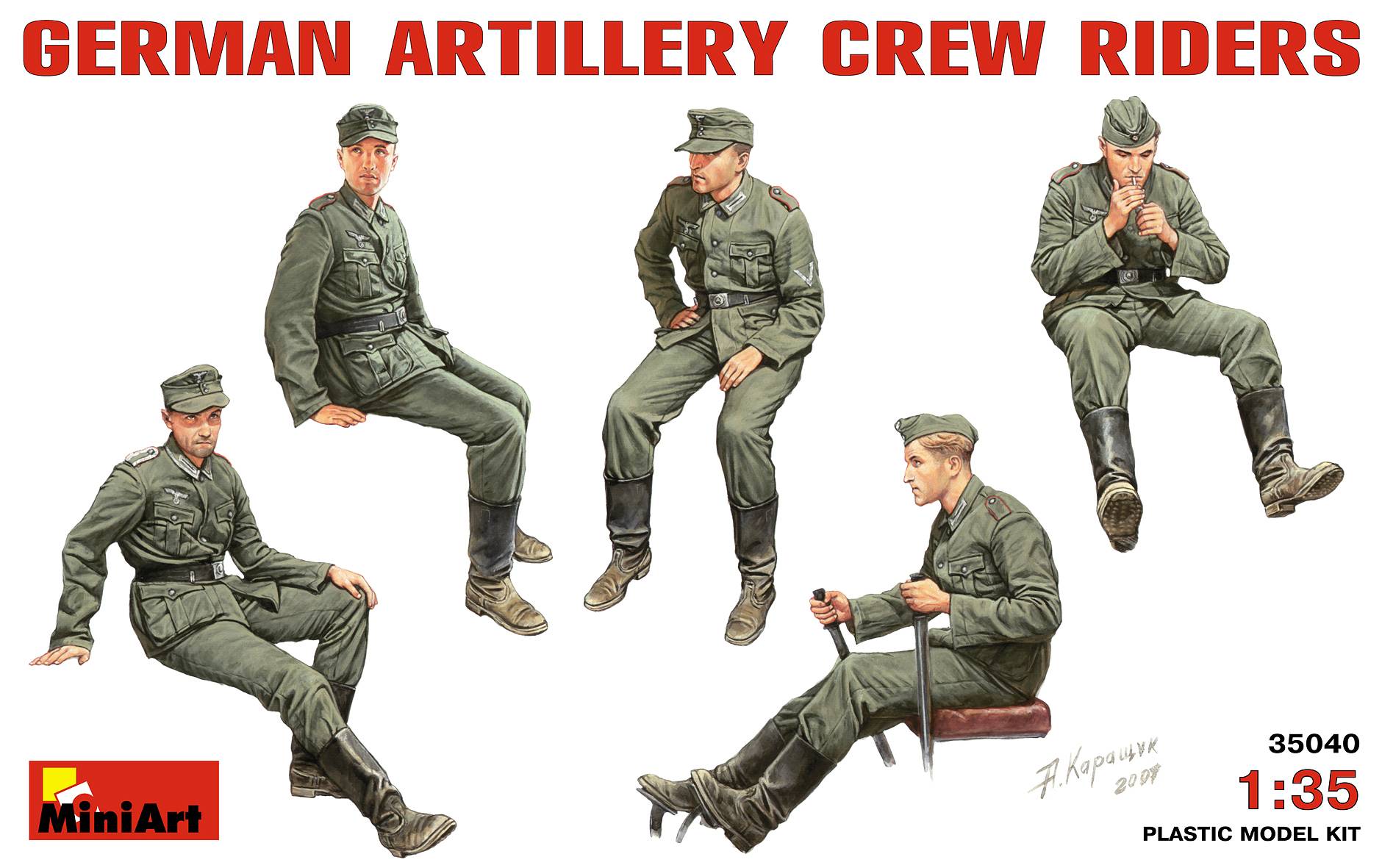 GERMAN ARTILLERY CREW RIDERS