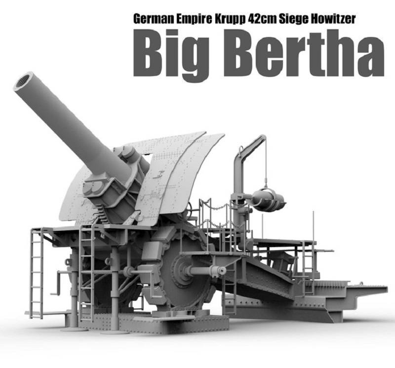Empire allemand Krupp 420mm Big Bertha Bertha Siege Ho – Image 2