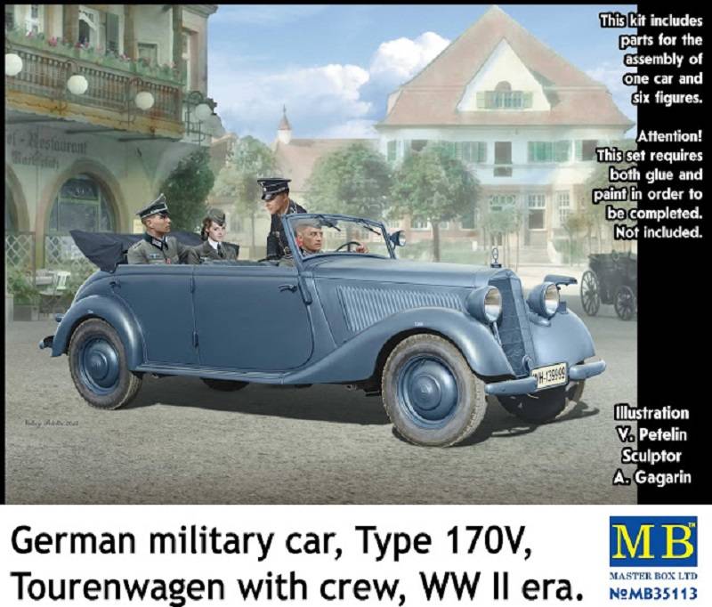 GERMAN MILITARY CAR TYPE 170V TOURENWAGEN WITH CREW WW II