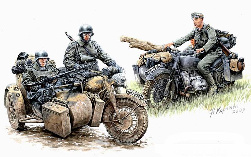 Kradschutzen: German Motorcycle Troops on the Move – Image 2