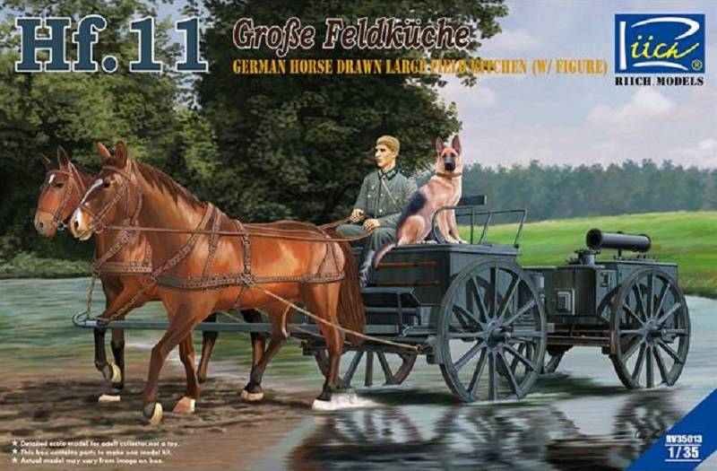 Hf.11 Große Feldküche German Horse Drawn Hf.11 Large Field Kitchen w/ Figure