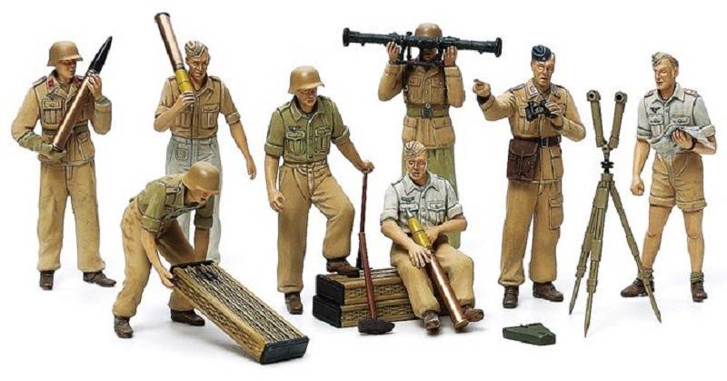 German Africa Corps Luftwaffe Artillery Figure Set – Image 3
