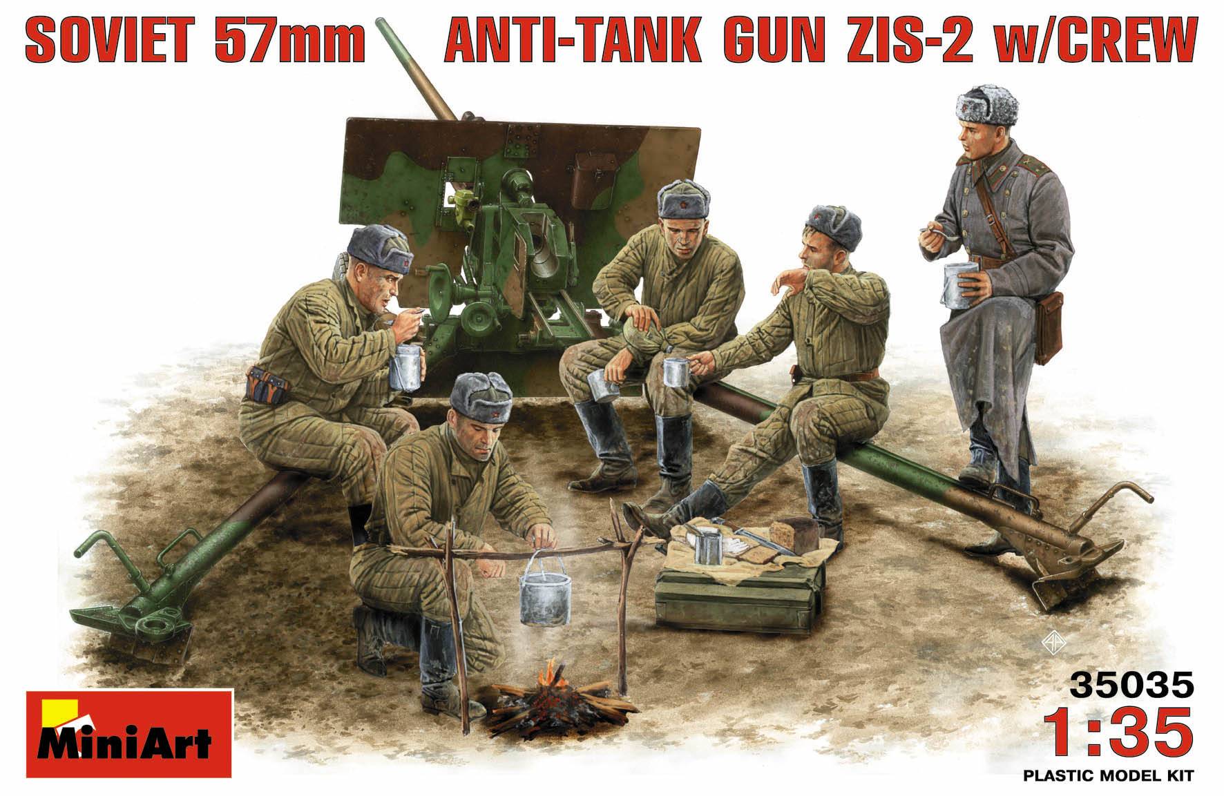SOVIET 57mm ANTI-TANK GUN ZIS-2 w/CREW