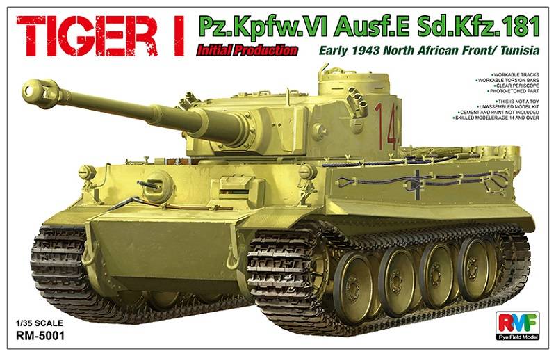 Tiger I Pz.Kpfw.VI Aust.E Sd.Kfz.181 Initial Production, early 1943 North African Front/Tunisia