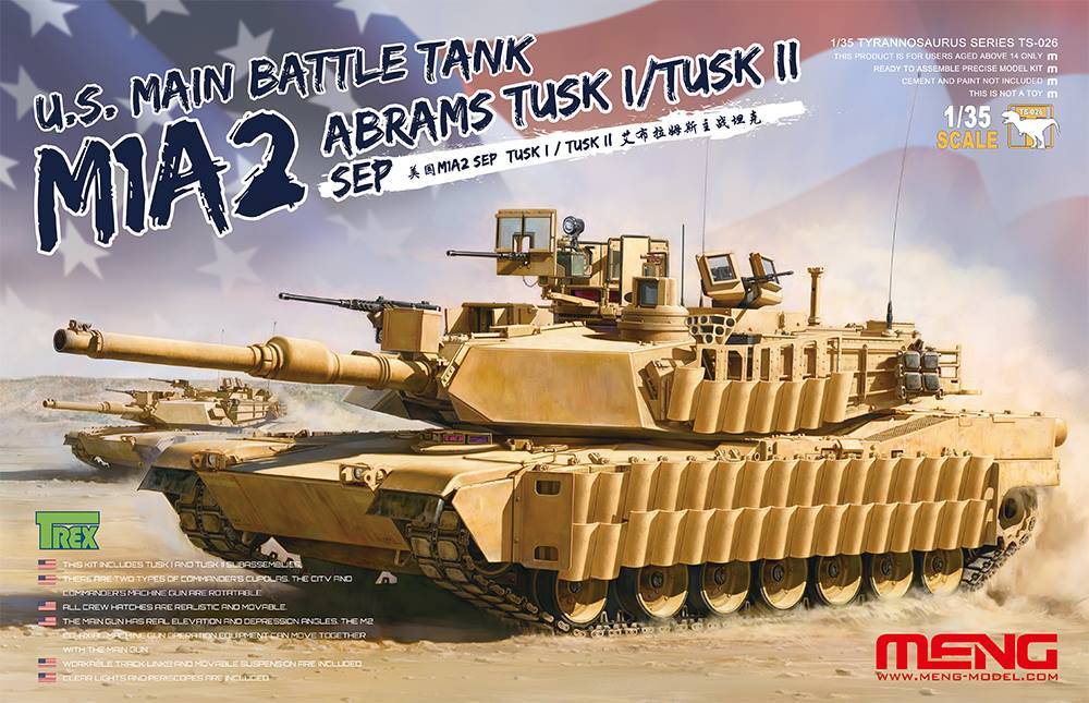U.S MAIN BATTLE TANK M1A2 ABRAMS TUSK I/TUSK II SEP