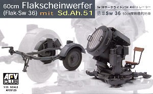 Phare antiaérien 60 cm Flak-Sw 36 avec Sd.Ah.51