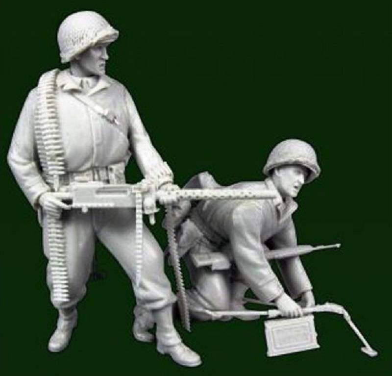 mitrailleurs U.S. cal. 30 du 30th US ID Normandie 1944