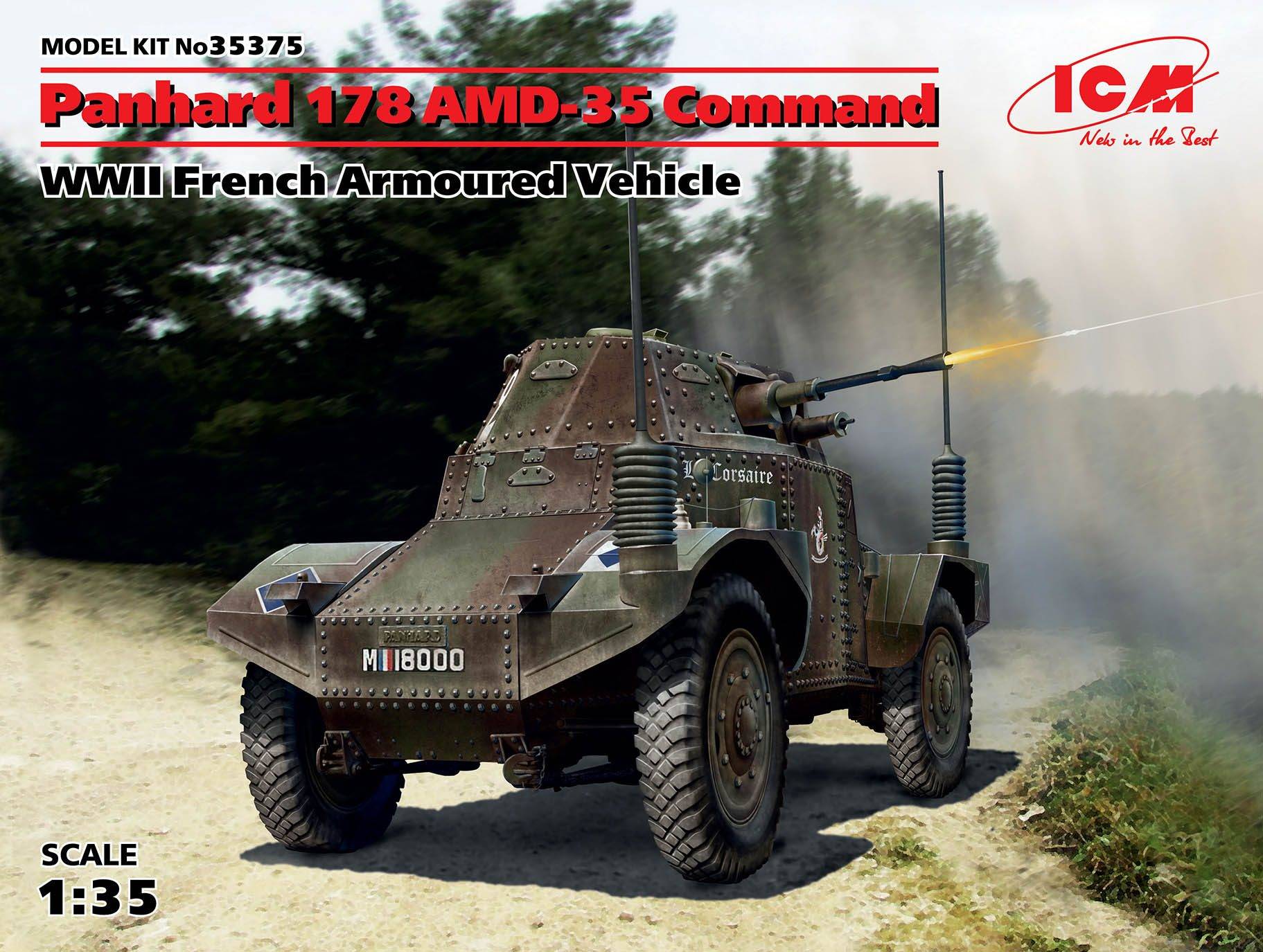 Panhard 178 AMD-35 Command, WWII French Armoured Vehicle