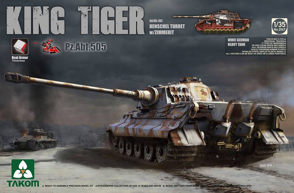 KING TIGER Pz.ABT.505 Sd.Kfz.182 HENSCHEL TURRET w/ZIMMERIT