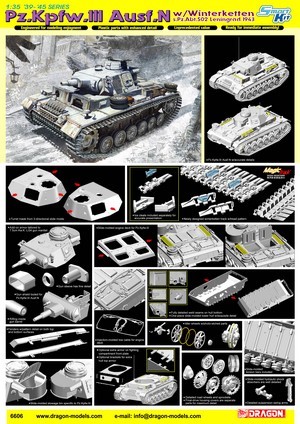 Pz.Kpfw.III Ausf.N W/WINTERKETTEN s.PZ Abt.502 Léningrad 1943 – Image 2