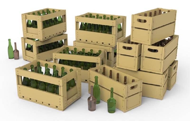 CHAMPAGNE & COGNAC BOTTLES w/CRATES – Image 2