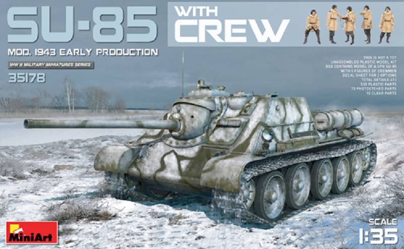SU-85 SOVIET SPG Mod. 1943 w/CREW (Early Production)