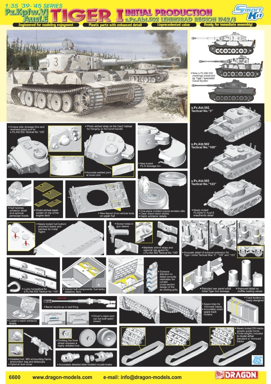 Pz.Kpfw.VI Ausf.E Tiger I, Initial Production s.Pz.Abt.502 Leningrad Region 1942/3 – Image 2