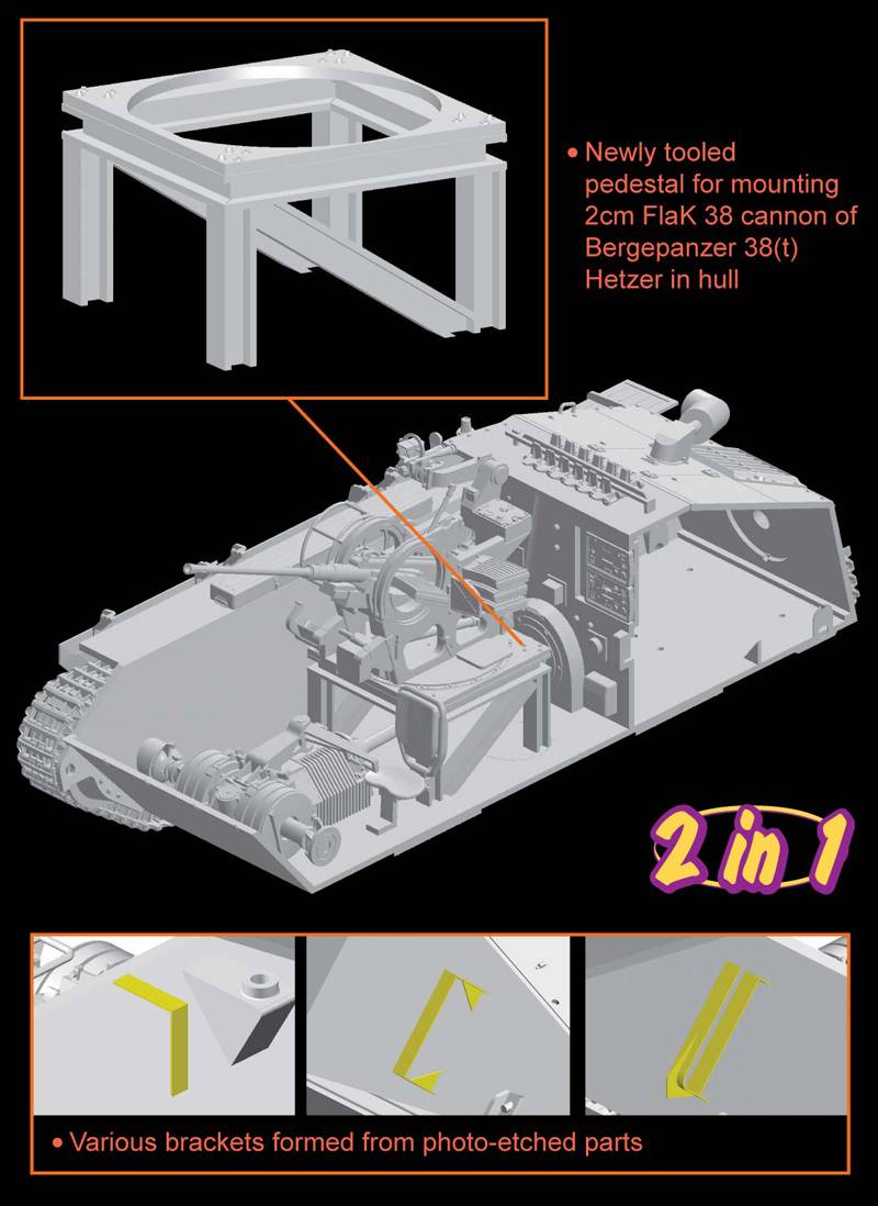 Bergepanzer 38(t) HETZER mit 2cm FlaK 38 – Image 3