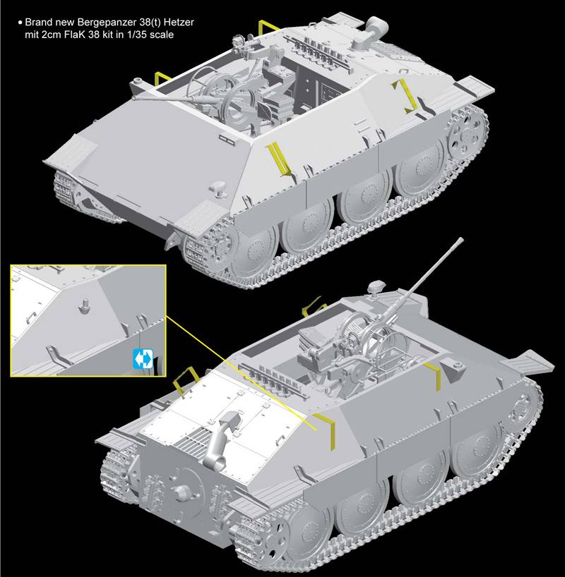 Bergepanzer 38(t) HETZER mit 2cm FlaK 38 – Image 4