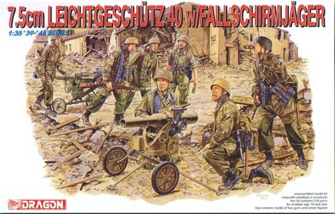 7.5cm LEICHTGESCHÜTZ 40 w/FALLSCHIRMJÄGER
