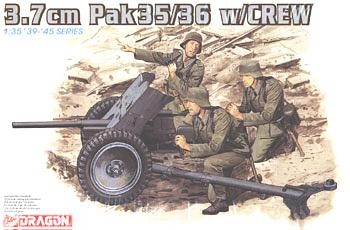 German 3.7cm Pak 35/36 with Crew
