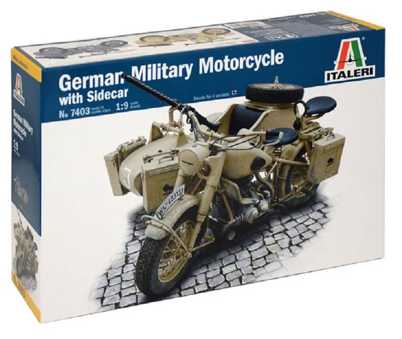 German Military Motorcycle with side car