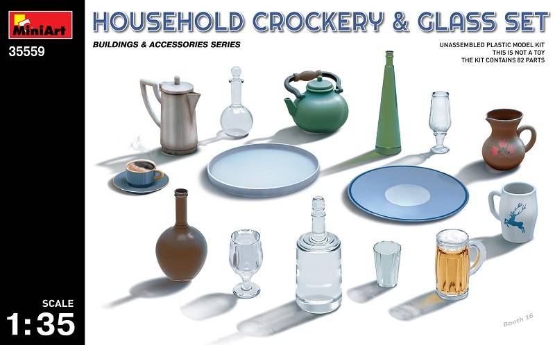 HOUSEHOLD CROCKERY & GLASS SET