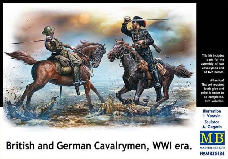 British and German Cavalrymen, WWI era