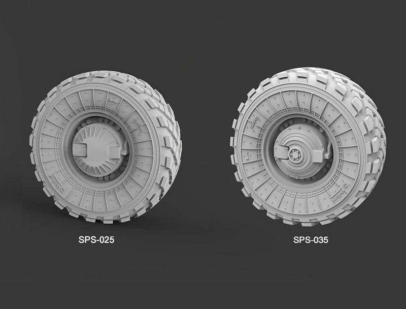 Russian GAZ 233115 "Tiger-M" SpN SPV Sagged Wheel Set