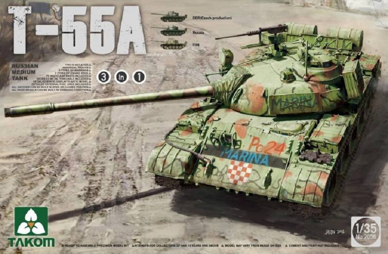Russian Medium Tank T-55A 3 in 1