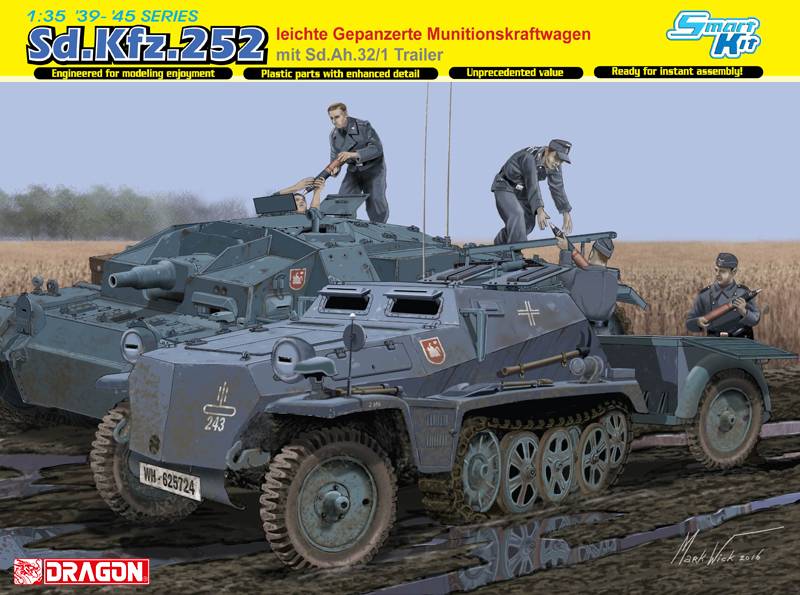 Sd.Kfz.252 leichte Gepanzerte Munitionskraftwagen mit Sd.Ah.32/1 Trailer