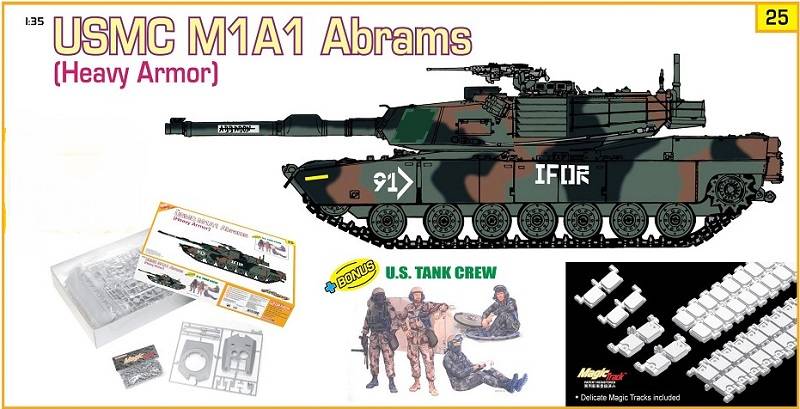 USMC M1A1 Abrams (Heavy Armor) + U.S. Tank Crew – Image 2