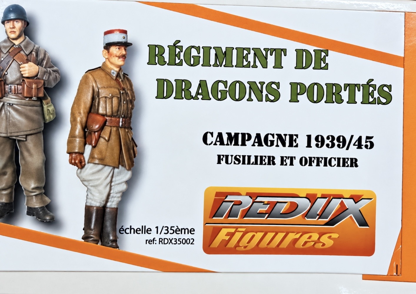 Régiment de Dragons Portés campagne 1939/45 Fusillier et officier