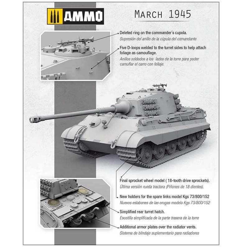 KING TIGER 2 in 1 Panzerkampfwagen Tiger Ausf. B. Henschel Turret – Image 22