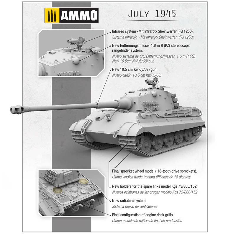 KING TIGER 2 in 1 Panzerkampfwagen Tiger Ausf. B. Henschel Turret – Image 23