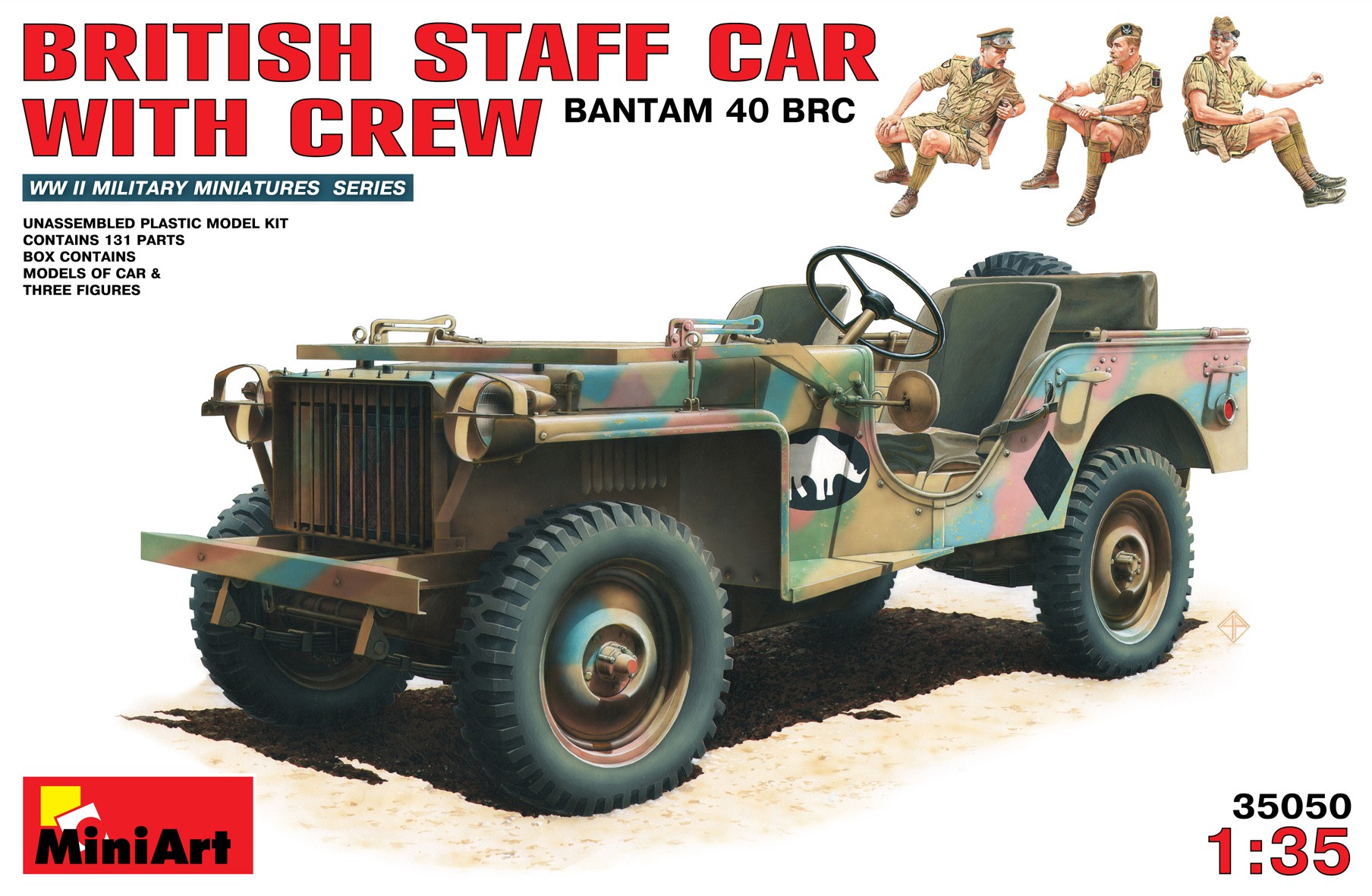 BRITISH STAFF CAR w/CREW (BANTAM 40 BRC)