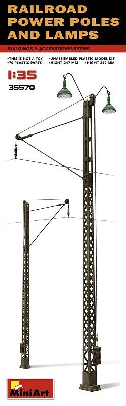 RAILROAD POWER POLES & LAMPS