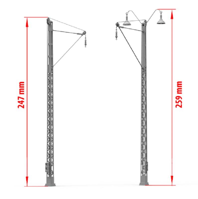 RAILROAD POWER POLES & LAMPS – Image 6