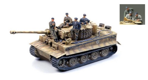 TIGER I LATE VERSION w/ACE COMMANDER AND CREW SET (8 figures)