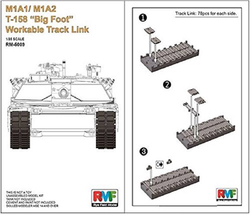 M1A1/M1A2 T-158 Big Foot Workable Track Link