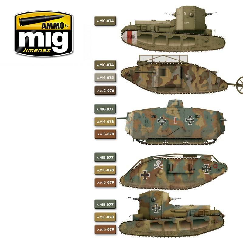 FRENCH TANKS COLORS CAMOUFLAGE COLORS FROM 1914 to 1940 WW I & WW II – Image 2