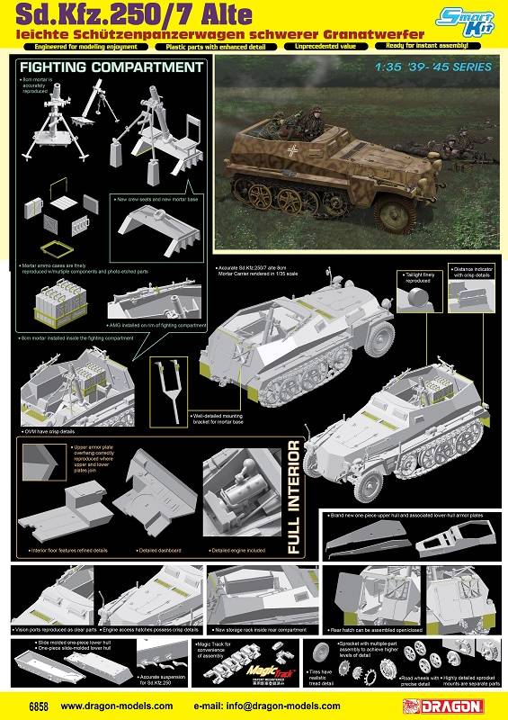 Sd.Kfz.250/7 Alte Ieichte Schutzenpanzerwagwn schwerer Granatwerfer – Image 2